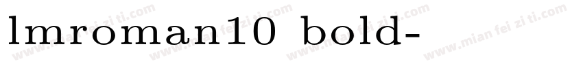 lmroman10 bold字体转换